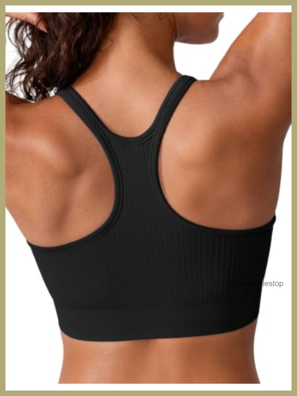 Seamless Scoop Neck Racerback Sports Bra Medium Support